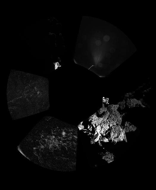 NASA image: First Panoramic View from Comet Lander