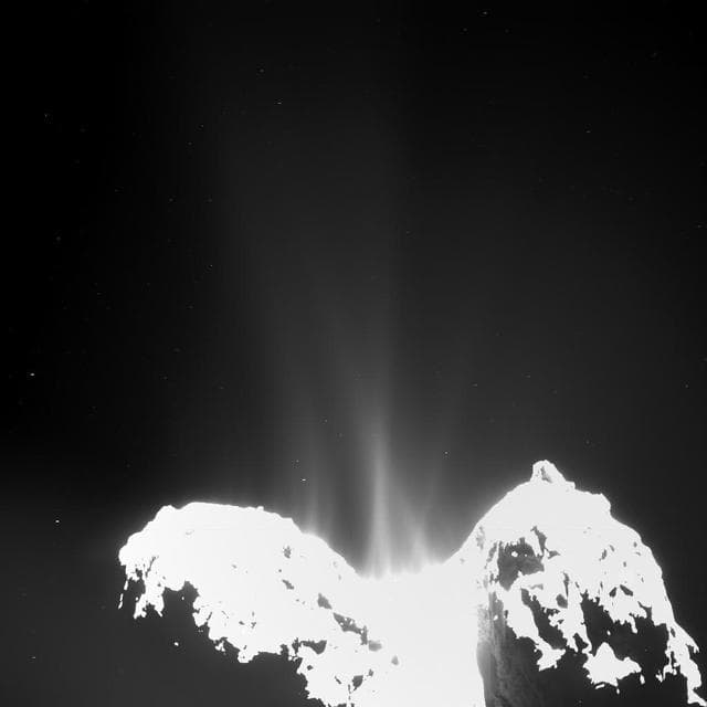 NASA image: Rosetta Comet Spreads its Jets