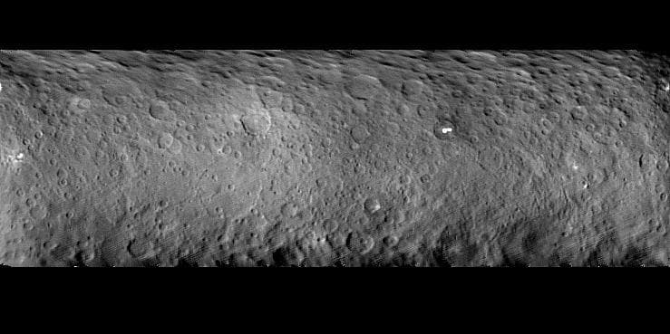 NASA image: Cratered Surface of Ceres