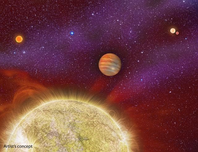 NASA image: Planet With Four Stars Artist Concept