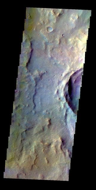 NASA image: Tyrrhena Terra - False Color