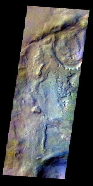 NASA image: Proctor Crater - False Color