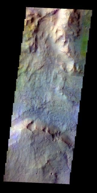 NASA image: Daga Vallis - False Color