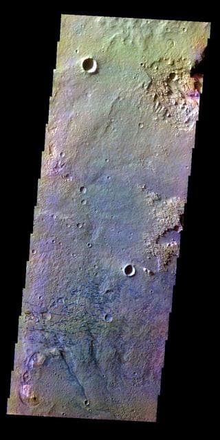NASA image: Schaeberle Crater - False Color