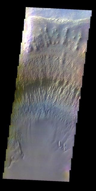 NASA image: Ganges Chasma - False Color
