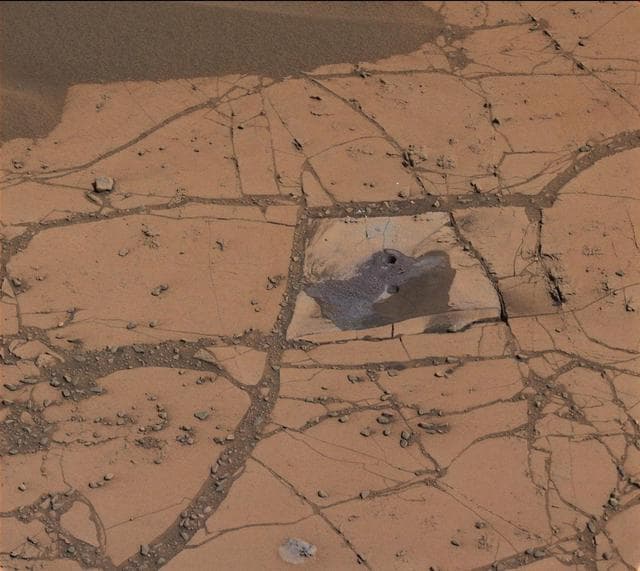 NASA image: Confidence Hills -- The First Mount Sharp Drilling Site