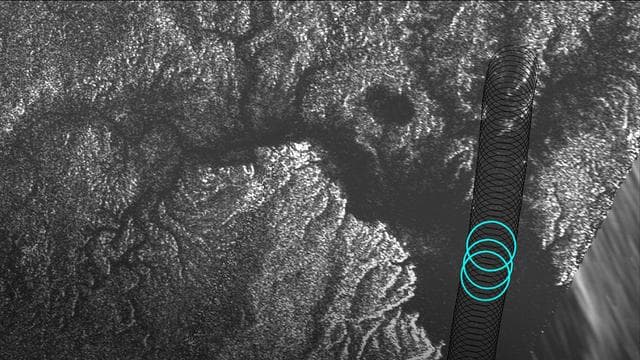 NASA image: Plumbing Coastal Depths in Titan Kraken Mare