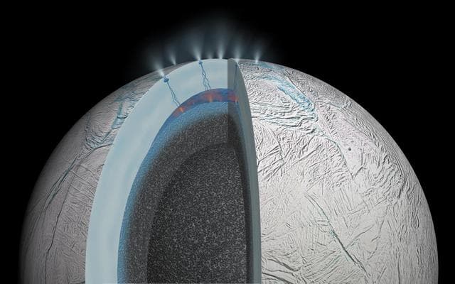 NASA image: Enceladus: Possible Hydrothermal Activity Artist Concept