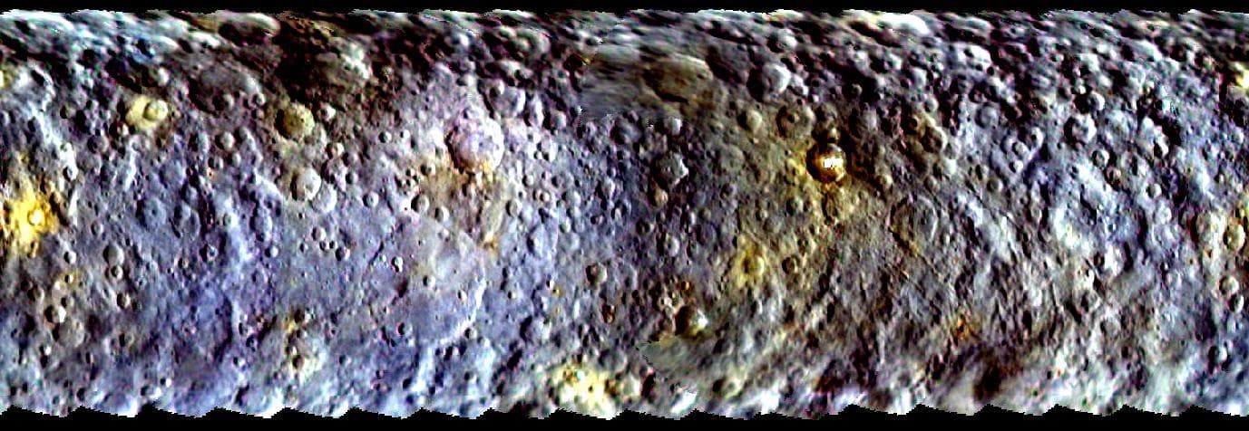 NASA image: Dawn First Color Map of Ceres