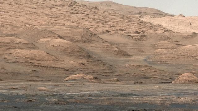 NASA image: Mount Sharp Buttes and Layers From Near Darwin
