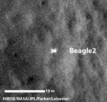 NASA image: Beagle 2 Lander on Mars, With Panels Deployed