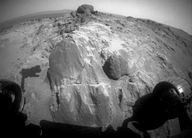 NASA image: Blocky Rock is Exam Target for Mars Rover Opportunity