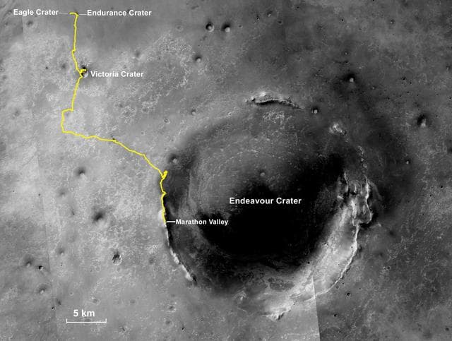 NASA image: Opportunity Rover Full Marathon-Length Traverse