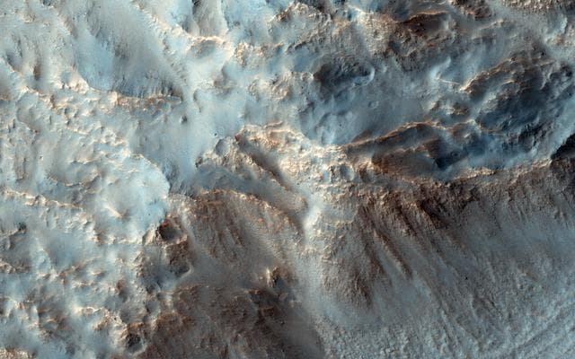 NASA image: Southeast Rim of Hale Crater