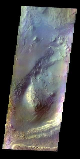 NASA image: Ganges Chasma - False Color
