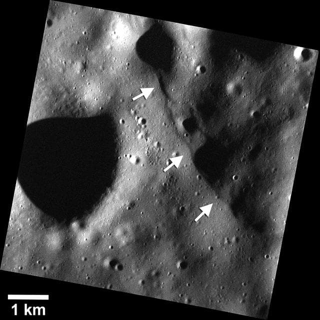 NASA image: Small Scarp Close-up