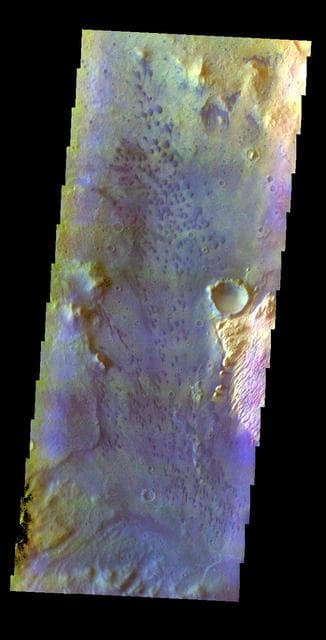 NASA image: Trouvelot Crater - False Color