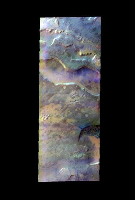 NASA image: Sisyphi Cavi - False Color