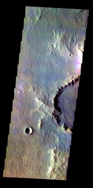 NASA image: Muller Crater - False Color