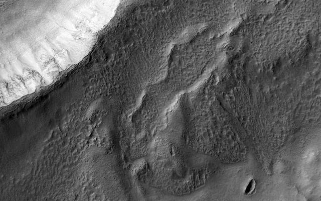 NASA image: Tangential Craters within Ptolemaeus Crater
