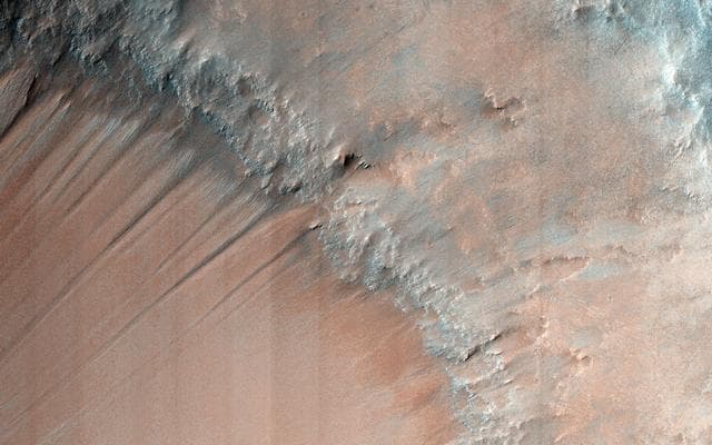 NASA image: Gullies and Bedrock in Nirgal Vallis