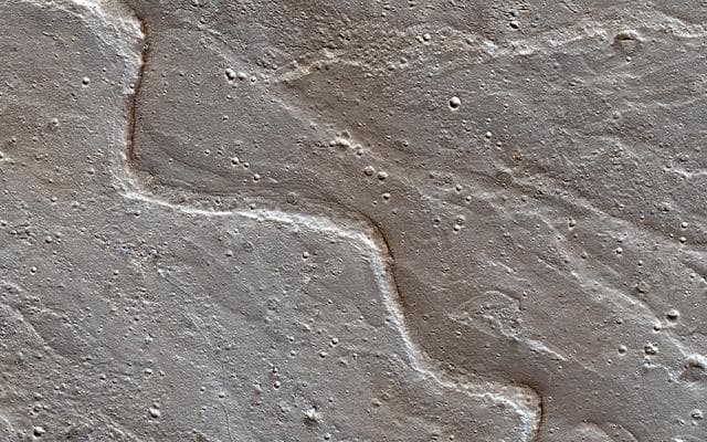 NASA image: Sinuous Ridge on the Orson Welles Bajada