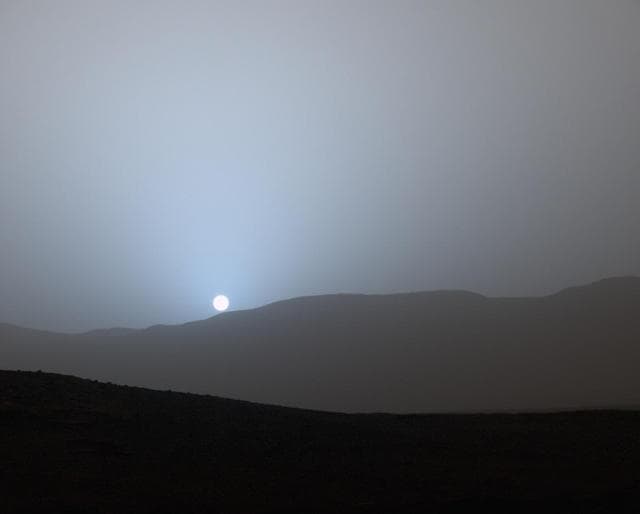 NASA image: Sunset in Mars Gale Crater