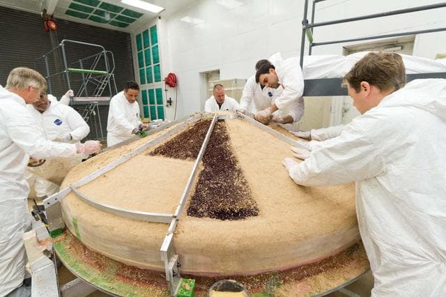 NASA image: Heat Shield Construction for NASA InSight Mission