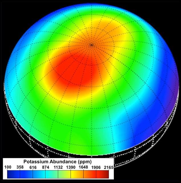 NASA image: Mapping Potassium