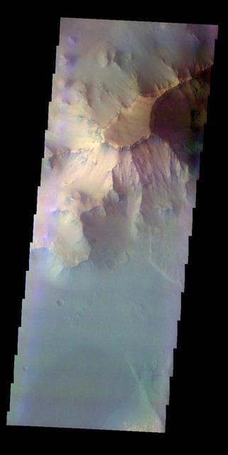 NASA image: Ganges Chasma - False Color