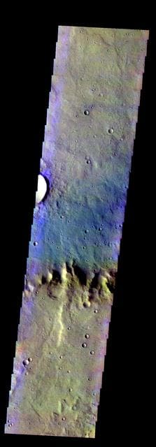 NASA image: Flaugergues Crater - False Color