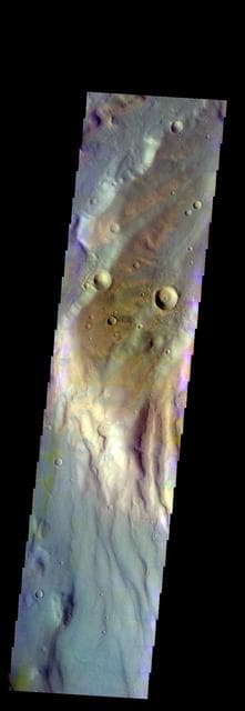 NASA image: Coracis Fossae - False Color