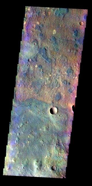 NASA image: Huygens Crater - False Color