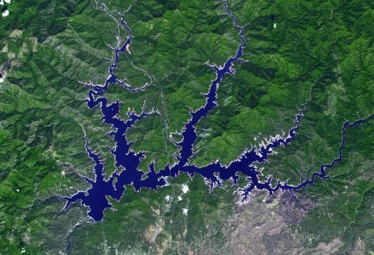NASA image: Lake Shasta, California