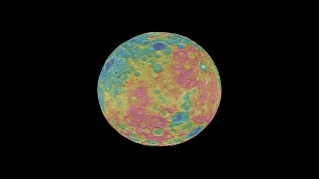 NASA image: Ceres Topographic Globe Animation