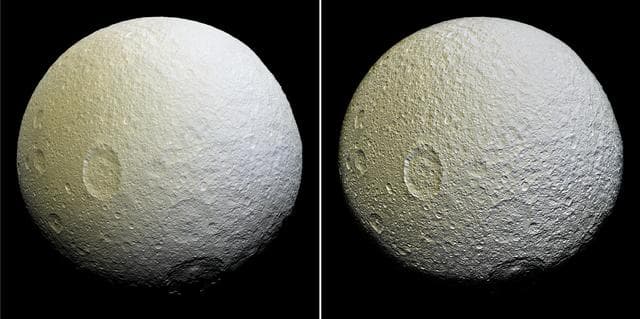 NASA image: The Colors of Tethys II
