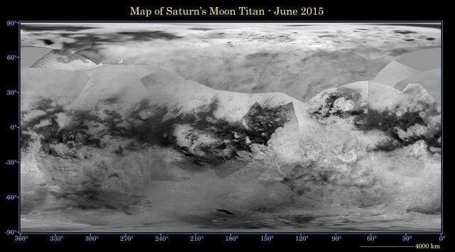 NASA image: Titan Global Map - June 2015
