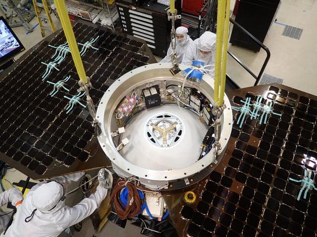 NASA image: Top View of InSight Cruise Stage