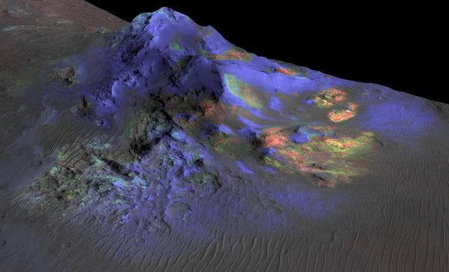 NASA image: Spectral Signals Indicating Impact Glass on Mars