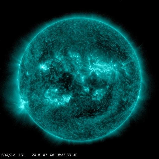 Solar Activity Seen at Sunspot Site Tracked by Mars Rover