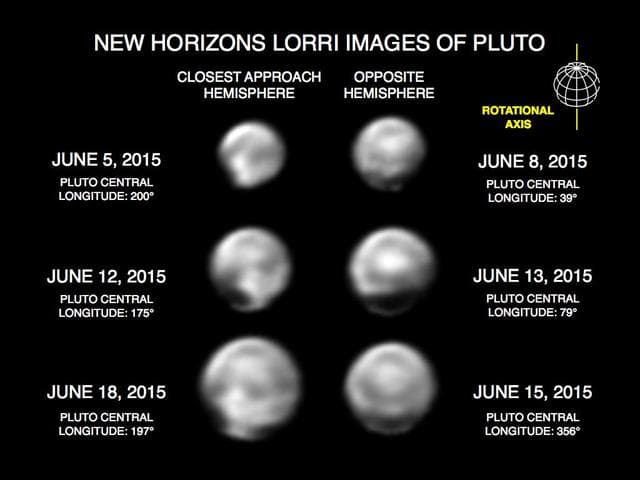NASA image: Features on the Close Approach Hemisphere