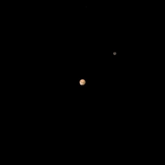 NASA image: Pluto and Charon Surfaces in Living Color Animation