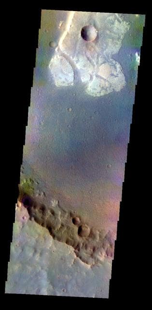 NASA image: Terra Cimmeria Crater - False Color