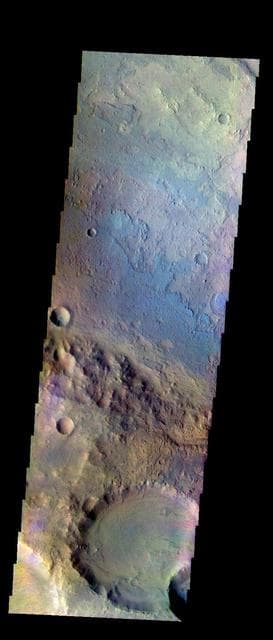 NASA image: Oenotria Scopuli - False Color