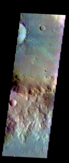NASA image: Tyrrhena Terra - False Color