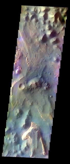 NASA image: Aureum Chaos - False Color