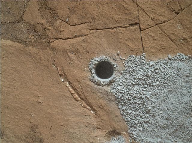 NASA image: Hole at Buckskin Drilled Days Before Landing Anniversary