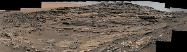 Vista from Curiosity Shows Crossbedded Martian Sandstone