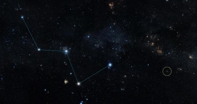 NASA image: Location of Nearest Rocky Exoplanet Known
