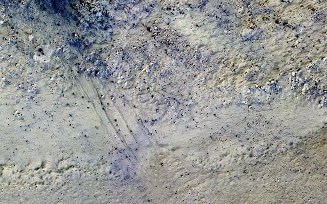 NASA image: Potential Active Processes in Porter Crater